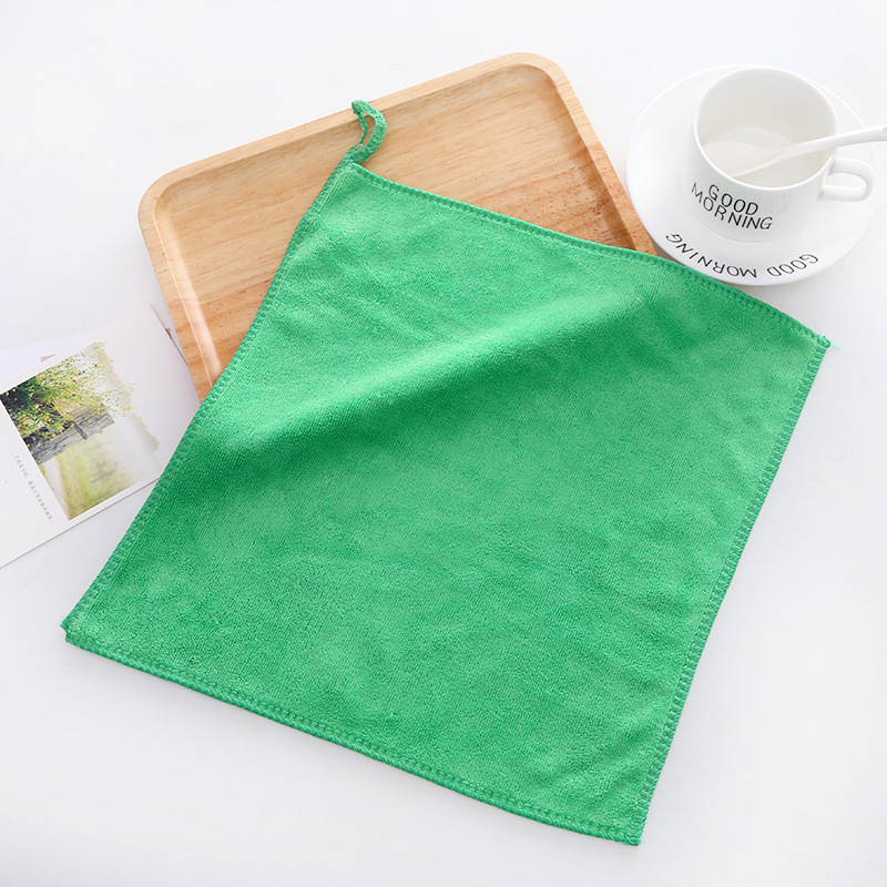 Picture of Wholesale microfiber small square 30*30 absorbent quick-drying towel kitchen cloth car towel custom logo