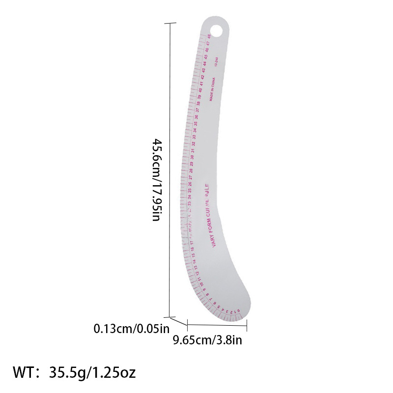 Picture of Pattern printing ruler clothing scale pattern making clothing curve cutting sewing tool multi-functional pattern printing ruler