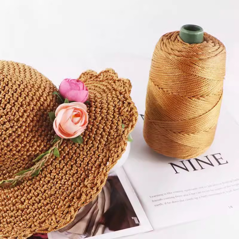 Hollow Thread Light Body Ice Silk Ice Twine Hook Bag Cushion Hat Bright Silk Hollow Thread