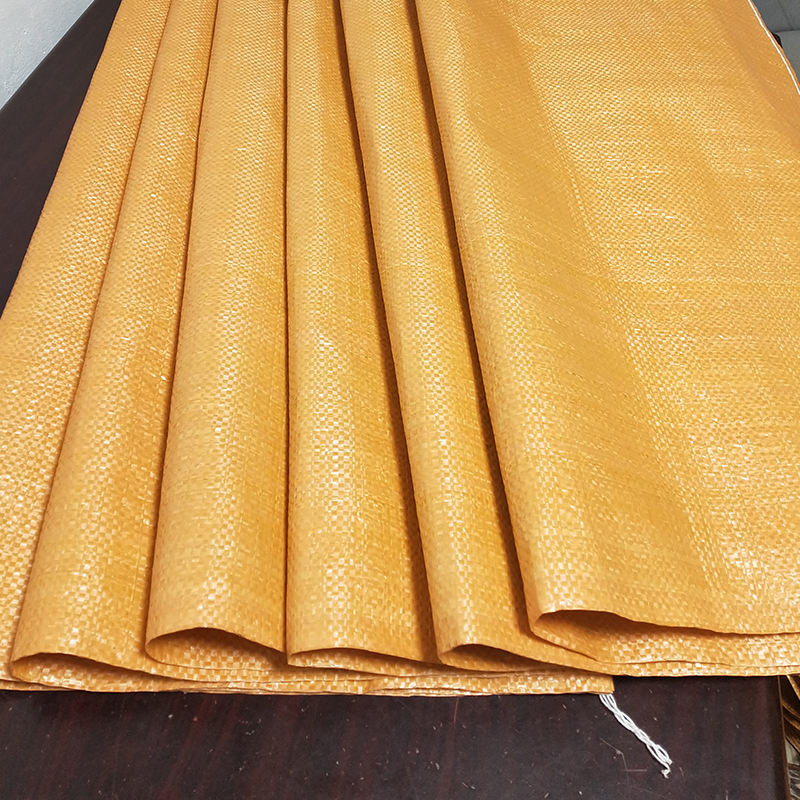 Picture of Thick bright yellow woven bag PP large size clothing packing bag logistics express moving large hemp bag snakeskin bag Guangzhou