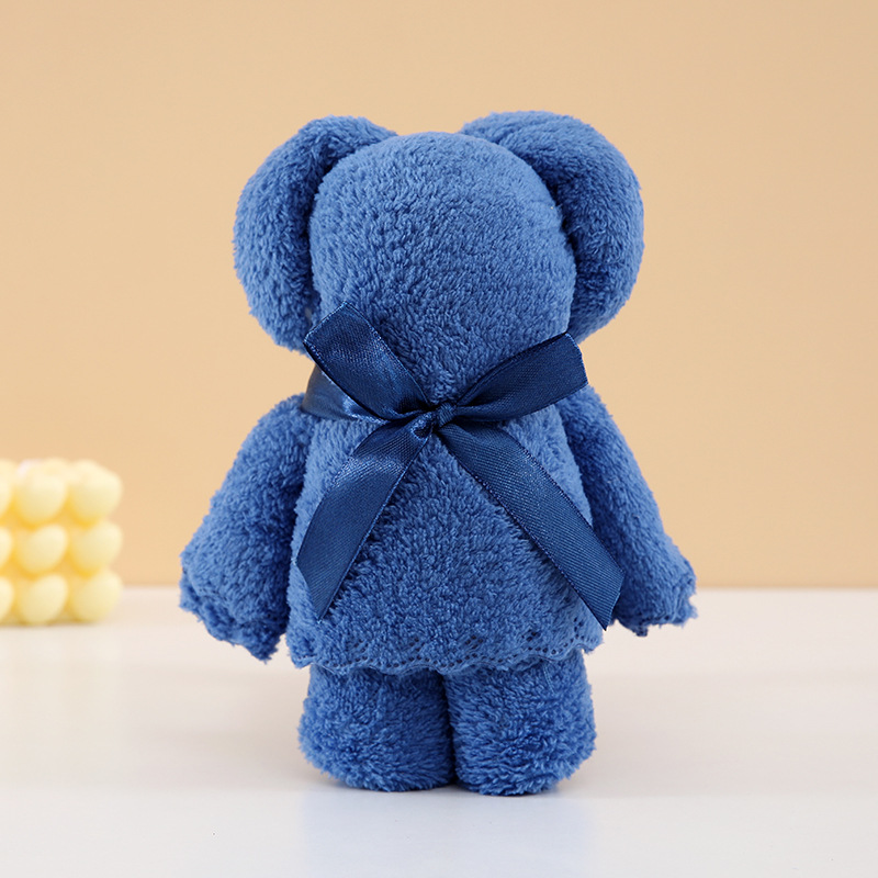 Picture of Coral fleece bear towel hand gift shop wedding birthday gift shop celebration activities cute creative gifts