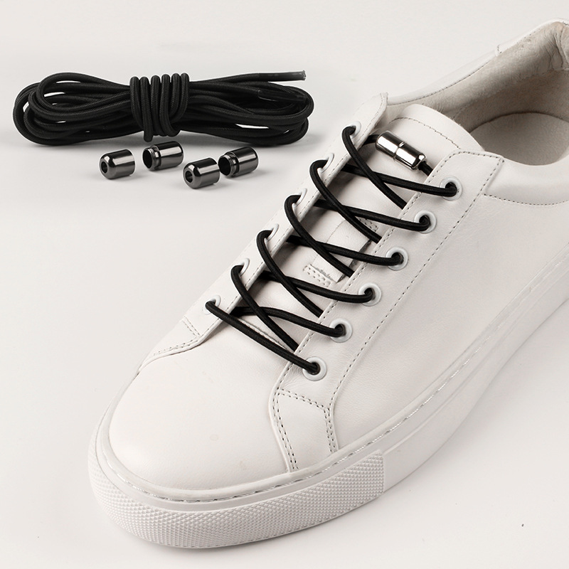 Picture of Elastic Lazy-Free Shoelaces Children's Round Elastic Metal Capsule Buckle Shoelaces