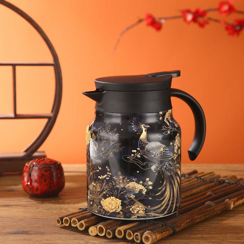 Picture of New super large capacity 316 stainless steel stewed teapot smart household pot handle insulation pot gift pot