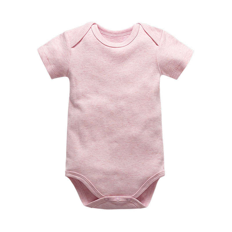 Picture of Baby Clothing Solid Color Triangle Hassel Class a Boys and Girls Solid Color Hassel Spring and Summer Baby Jumpsuit Wrap Fart Clothes