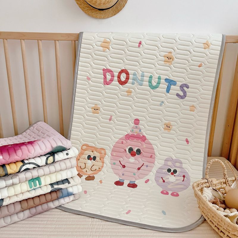 Picture of New Cartoon Cool Silk Children's Latex Mat Two-Piece Set Washable Baby Mattress Kindergarten Baby Soft Mat