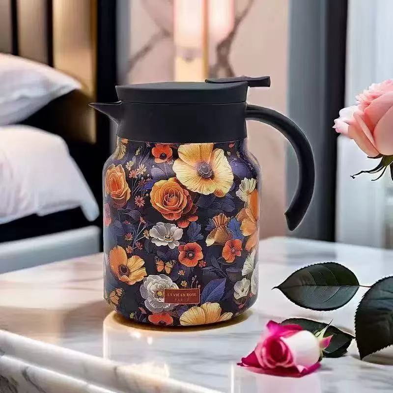 Picture of New super large capacity 316 stainless steel stewed teapot smart household pot handle insulation pot gift pot