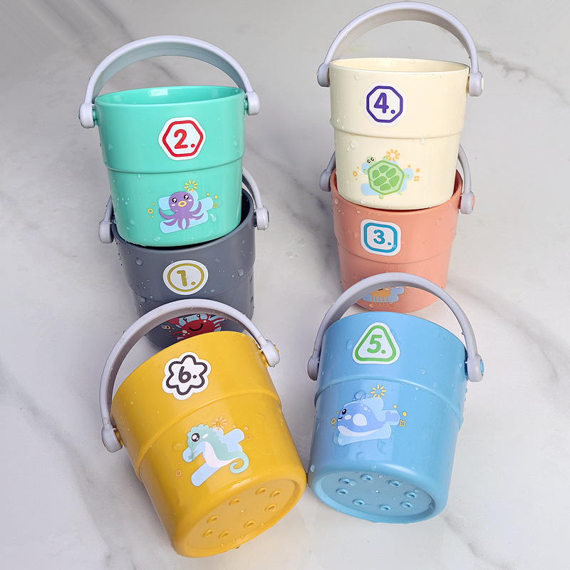 Picture of Baby mini shower small bucket baby bathroom water Cup children Bath jengle maternal and child House toys