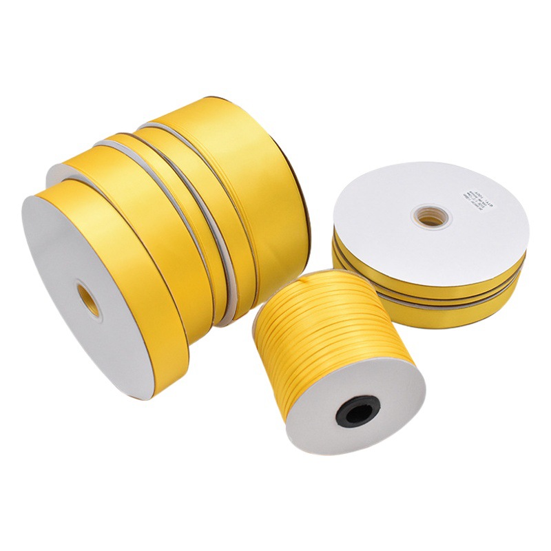 Hanfan Webbing Golden Yellow Ribbon 0.3~5cm Wide Gift Flower Decoration Ribbon Handmade DIY Bow Ribbon