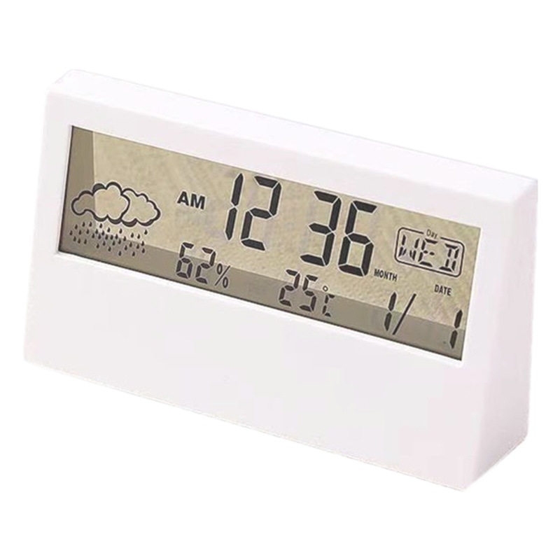 Led screen alarm clock bedside desktop mute temperature and humidity small alarm clock student multifunctional electronic weather clock