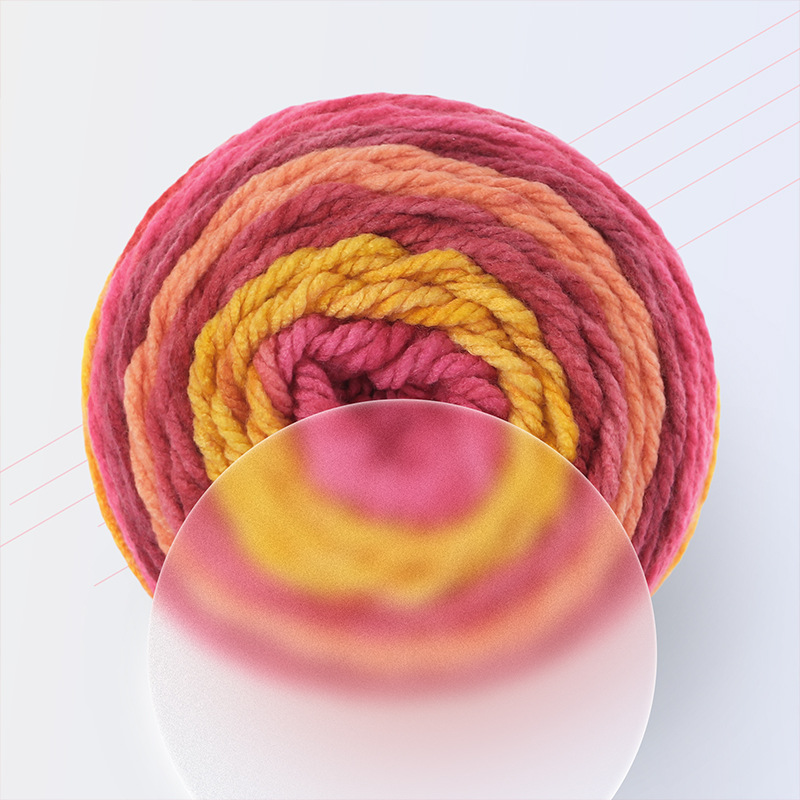 Picture of Jiathuizhi warm cake ball hand-woven acrylic wool soft scarf hat sweater crochet thick wool