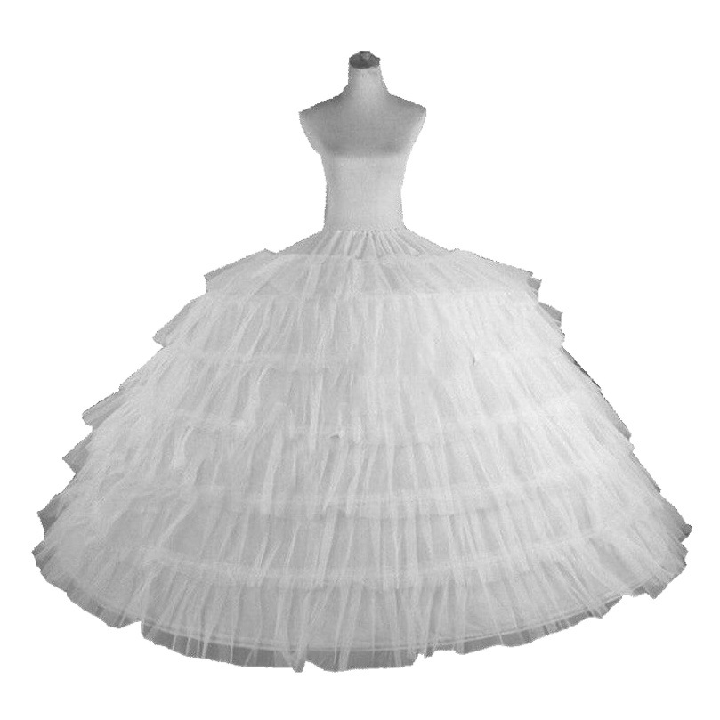 New wedding dress petticoat six steel six yarn puffy skirt prom puffy skirt costume 6 circles puffy yarn skirt lining