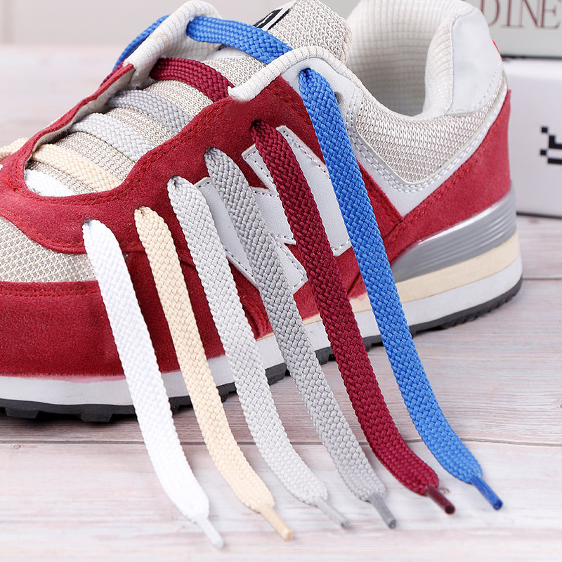 Sports shoelace flat NB thick shoes rope casual shoes basketball white shoes black and white color wild elephant manufacturers wholesale