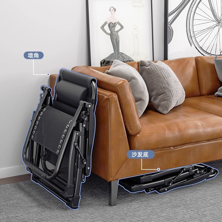 Picture of Recliner Lunch Break Folding Chair Office Napping Bed Backrest Sofa Lazy Chair Balcony Home Leisure Recliner