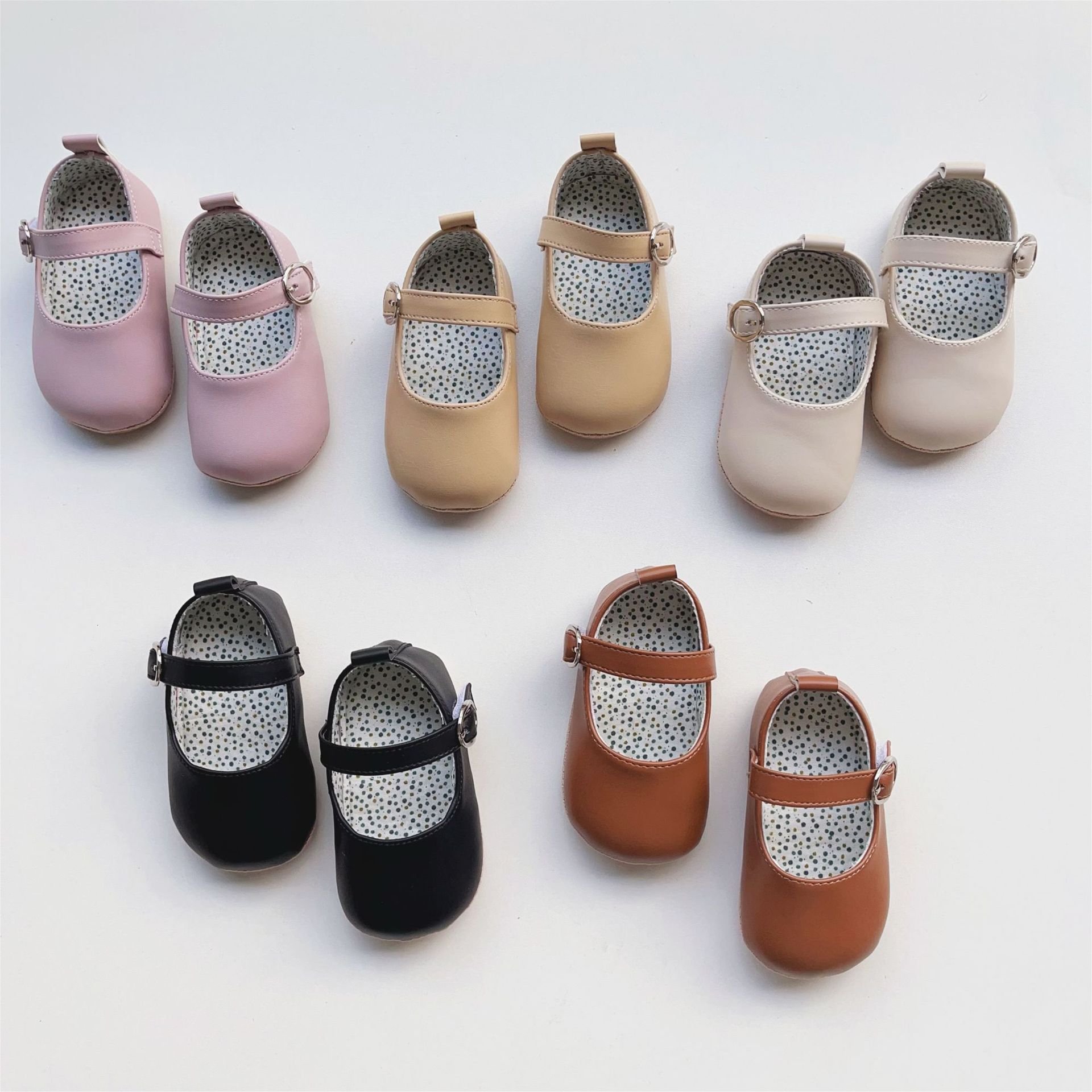 ins popular baby girl princess toddler shoes warm Velcro cotton shoes spring baby leather shoes soft bottom children's shoes