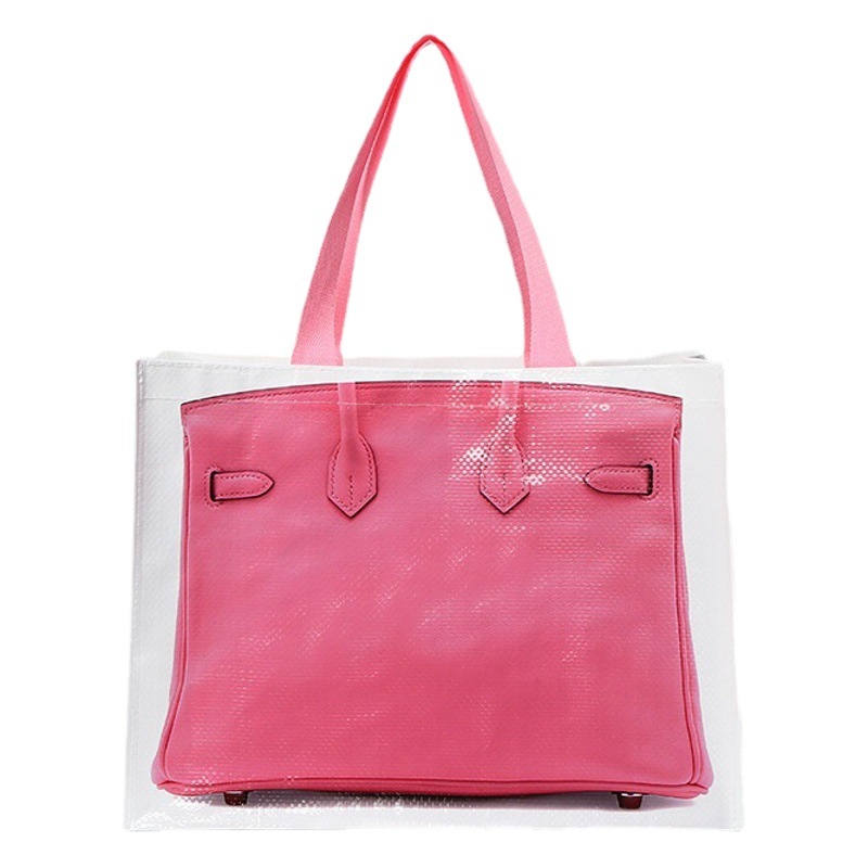 Wholesale laminated hand woven bag custom pp plastic hand woven shopping bag woven tote bag color printable