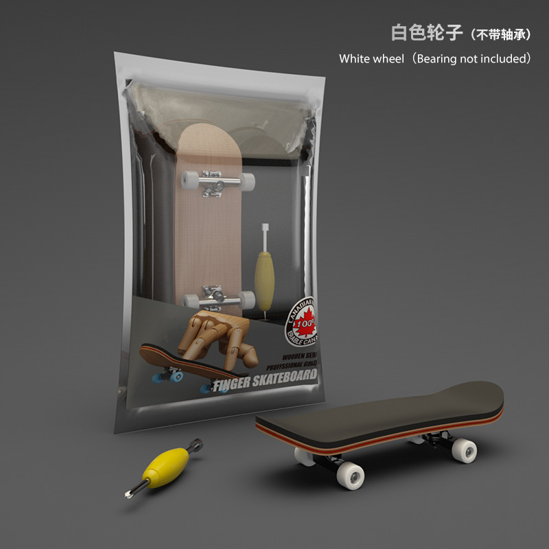 Picture of Finger Skateboard Professional Maple Double Rocker Creative Mini Fingertip Skateboard Sports Bearing Wheel Palm Skateboard