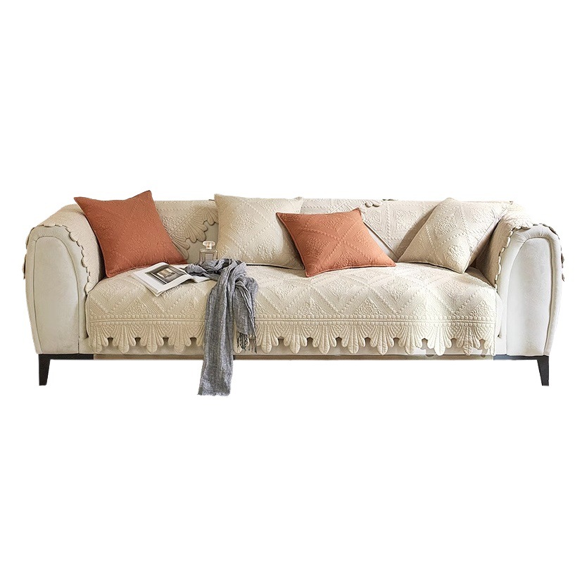 Washed Cotton Sofa Cushion for All Seasons French Retro Style Sofa Cover New 2025 Non-Slip Backrest Cover Cloth Towel