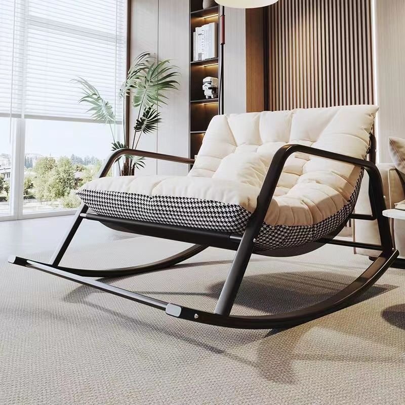 Double Rocking Chair Recliner Sofa Chair Bedroom Balcony Living Room Lazy Rocking Chair Adult Leisure Chair Comfortable Lunch Chair