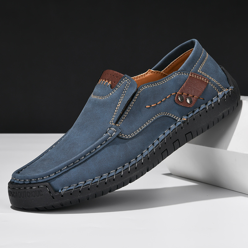 Cross-border Amazon New plus size Men's Shoes Outdoor Casual Shoes Slip-on Men's Leather Shoes Low-cut plus size Loafers