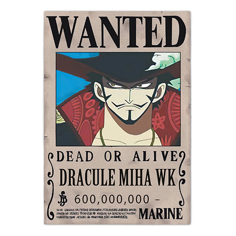 24 pieces one piece wanted order poster classic reward order anime poster wall decoration hanging painting
