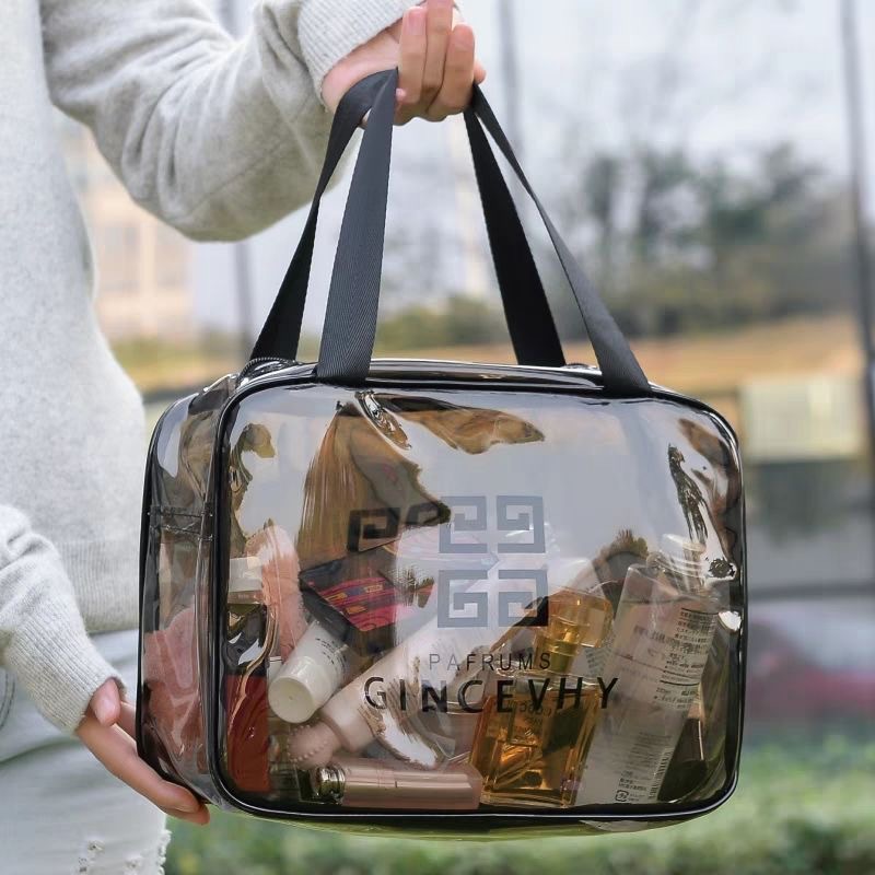 Picture of Transparent Cosmetic Bag Pvc Toiletry Bag Business Trip Cosmetics Bag Waterproof Large Capacity Satchel Cosmetic Bag Cosmetics Bag