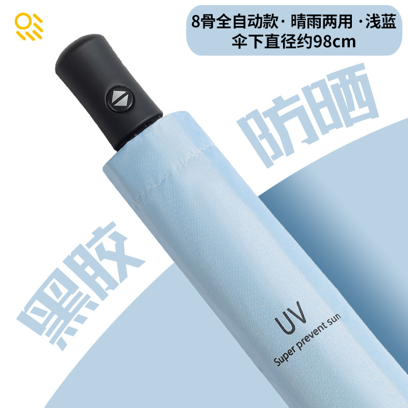 Picture of A large number of wholesale automatic umbrella women's folding dual-purpose umbrella sunscreen UV protection sun umbrella printable advertising