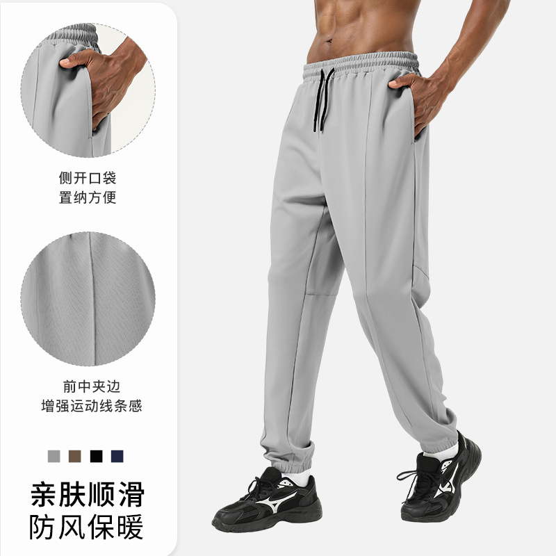 Cross-border New Casual Sports Trousers Men's Autumn and Winter Thick Warm Loose Fitness Running Training Foot Pants
