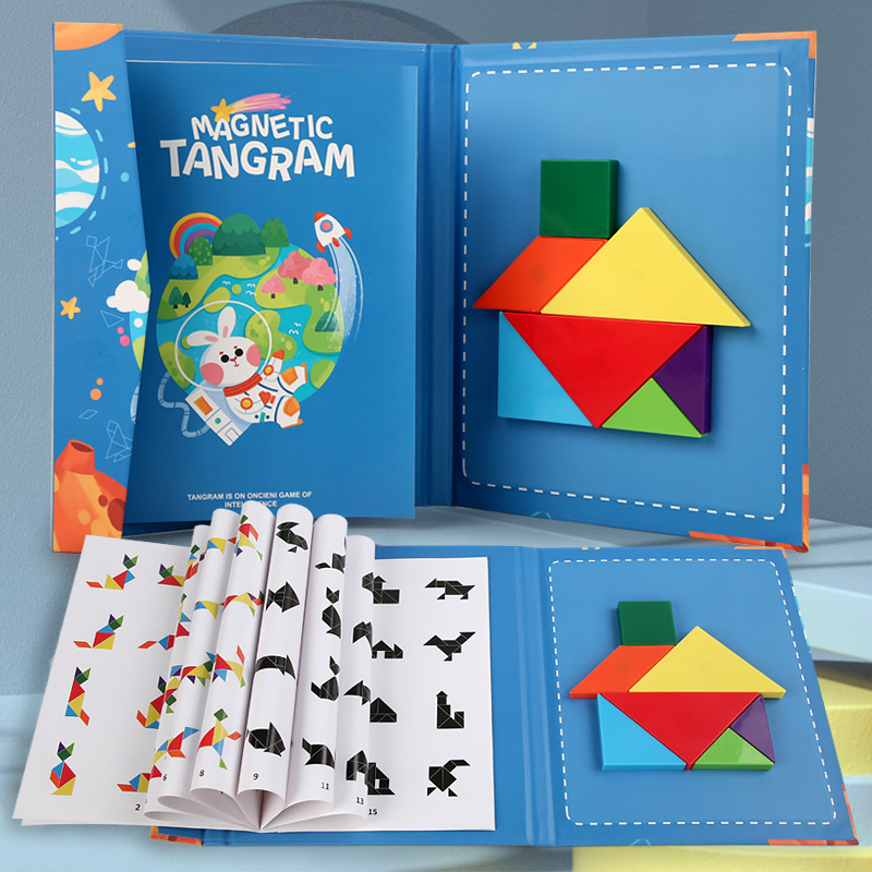 Picture of Magnetic jigsaw puzzle children's jigsaw puzzle primary school students first grade colorful jigsaw puzzle early childhood education educational wooden toys