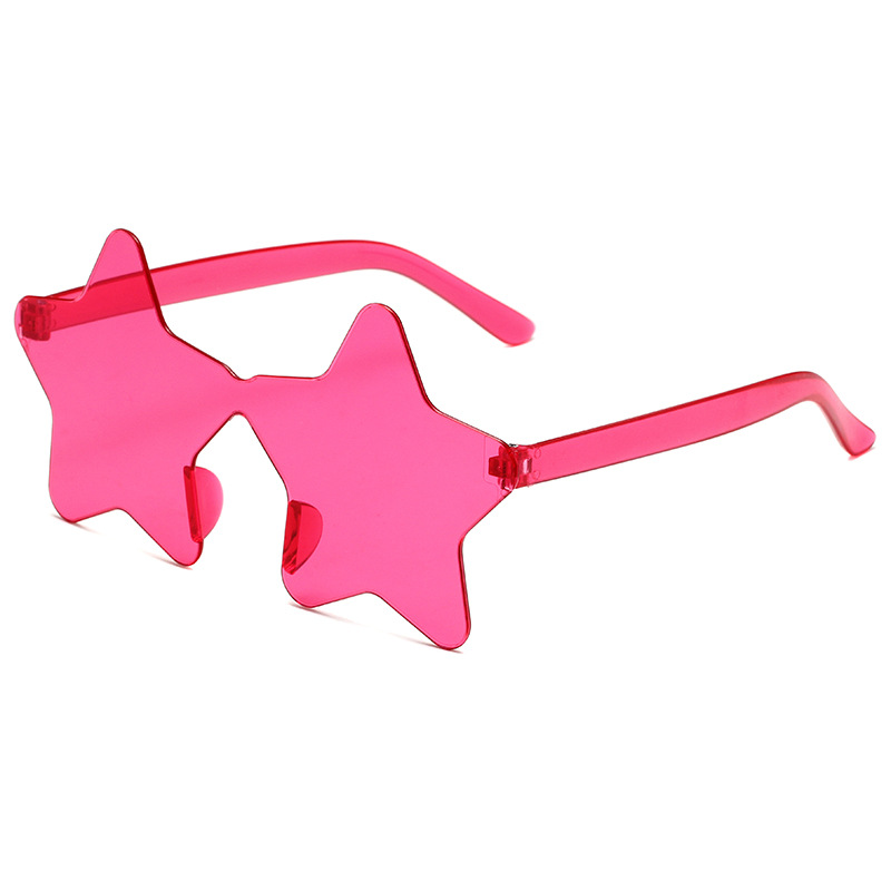 Picture of New fashion personality five-pointed star sunglasses cross-border frameless sunglasses trendy party funny beach sunglasses