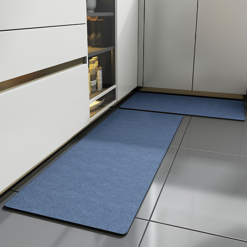 Picture of Diatomite Cushion Bathroom Mat Toilet Quick-drying Household Water-absorbing Mat Toilet Non-slip Foot Mat Carpet Door Mat