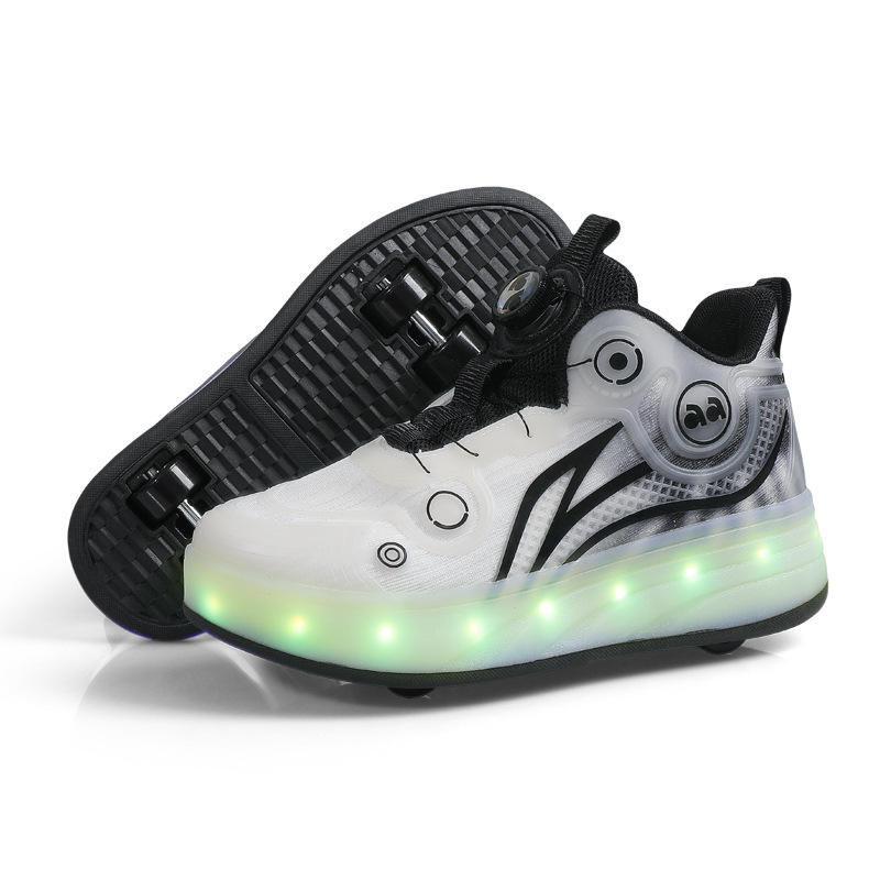 Picture of Roller Skates, Kidsren's New Heelys, Light Shoes, Rechargeable Boys' Roller Skates, Four-wheeled Shoes