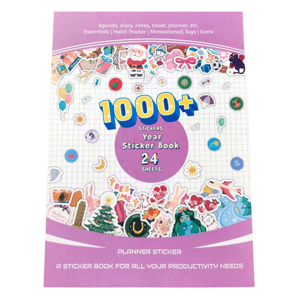 Cross-border Year, Month, Day Plan Sticker Book planner stickers Book Diary Scrapbook Handbook Sticker