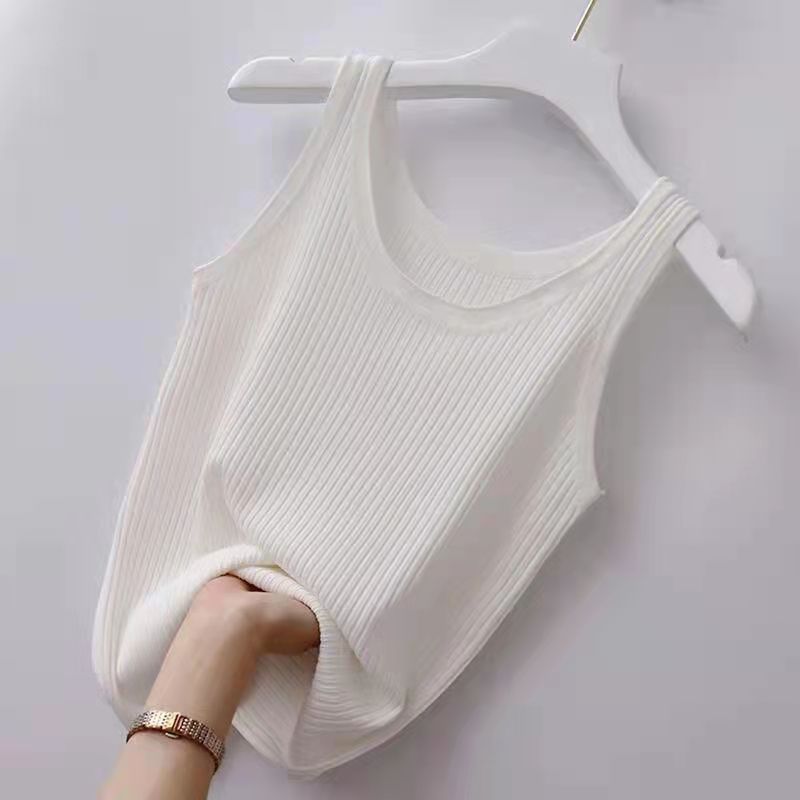 Picture of [Drop Shipping] 40-100kg Camisole Threaded Vest for Women, Large Size, Slim Fit, Outer Wear, Inner Layering Shirt, Sleeveless
