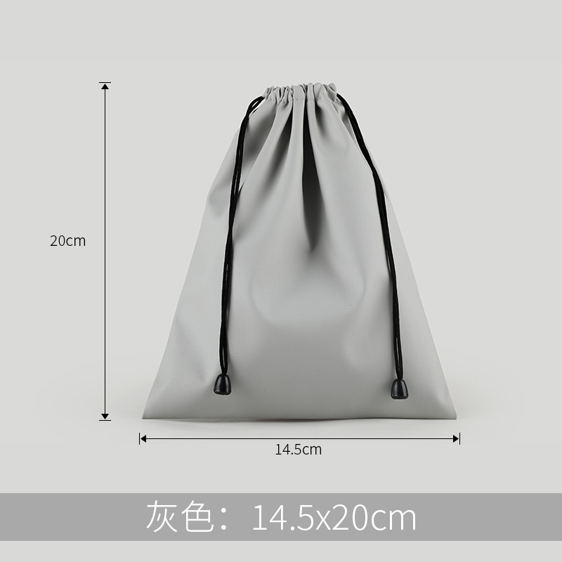 Picture of Color pu mobile power headset waterproof cloth bag mobile phone charging treasure drawstring pocket jewelry storage bag printing