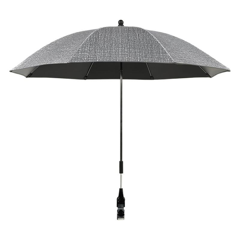 Baby Ride Umbrella Baby Stroller Umbrella Reflective Strip Anti-UV Sunshade Umbrella Walking Baby Umbrella Children's Umbrella Black Sun Umbrella