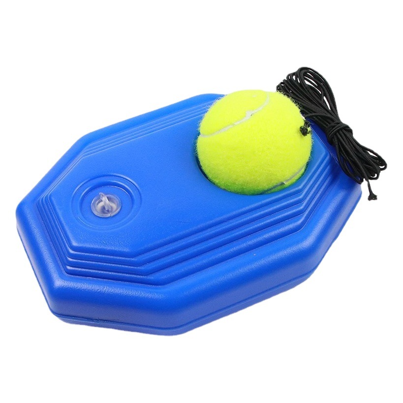 Single tennis rebound with line tennis trainer fixed trainer ball elastic rope suit beginner