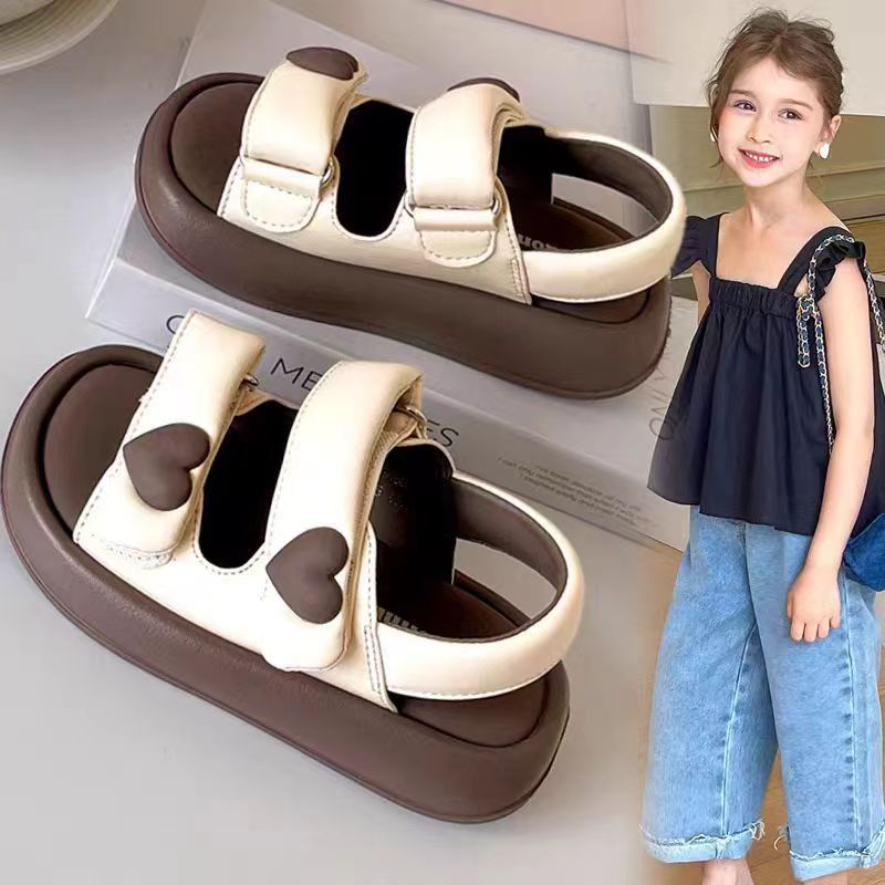 Children's Sandals New 2025 Summer Comfortable Fashion Casual Simple Girls Beach Shoes Student Children's Shoes