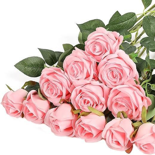 Picture of Simulated Rose Single Stem Silk Cloth Artificial Flower Wedding Home Auditorium Decoration Bouquet Wholesale Wedding Arrangement