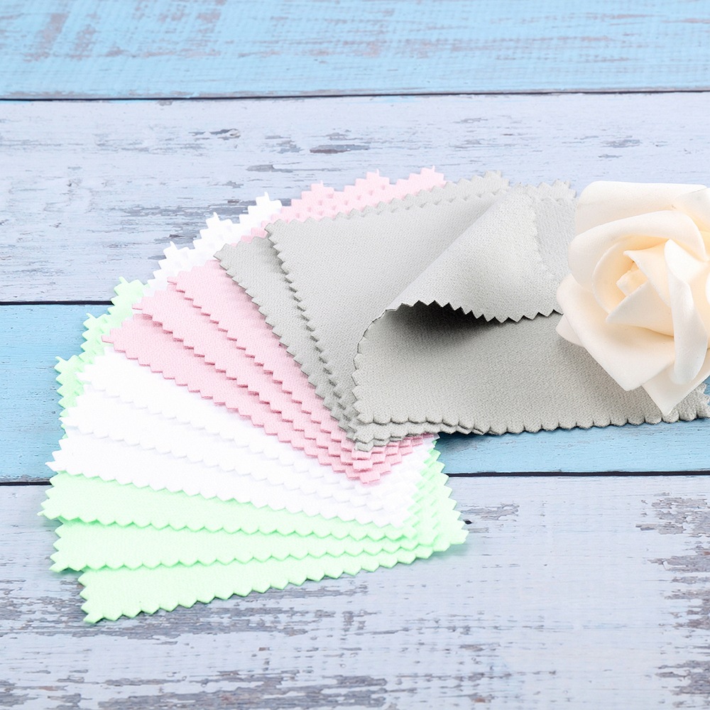 Picture of Jewelry Maintenance Square Marble Pattern Silver Wipe Double-sided Mirror Wipe Cloth Silver Gauze Suede Bright Silver Cloth