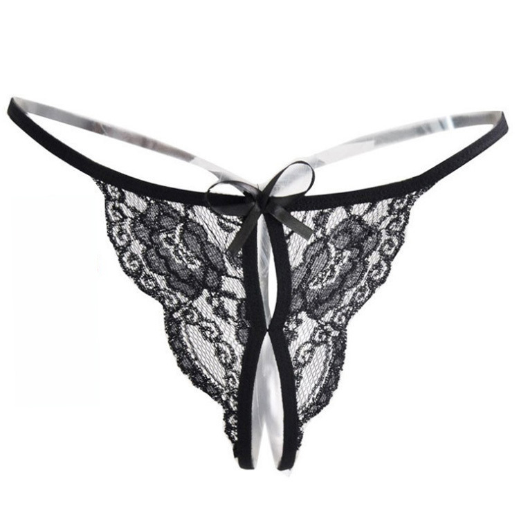 Sexy underwear three-point panties thong women's sexy underwear crotch-free sexy tulle lace generation