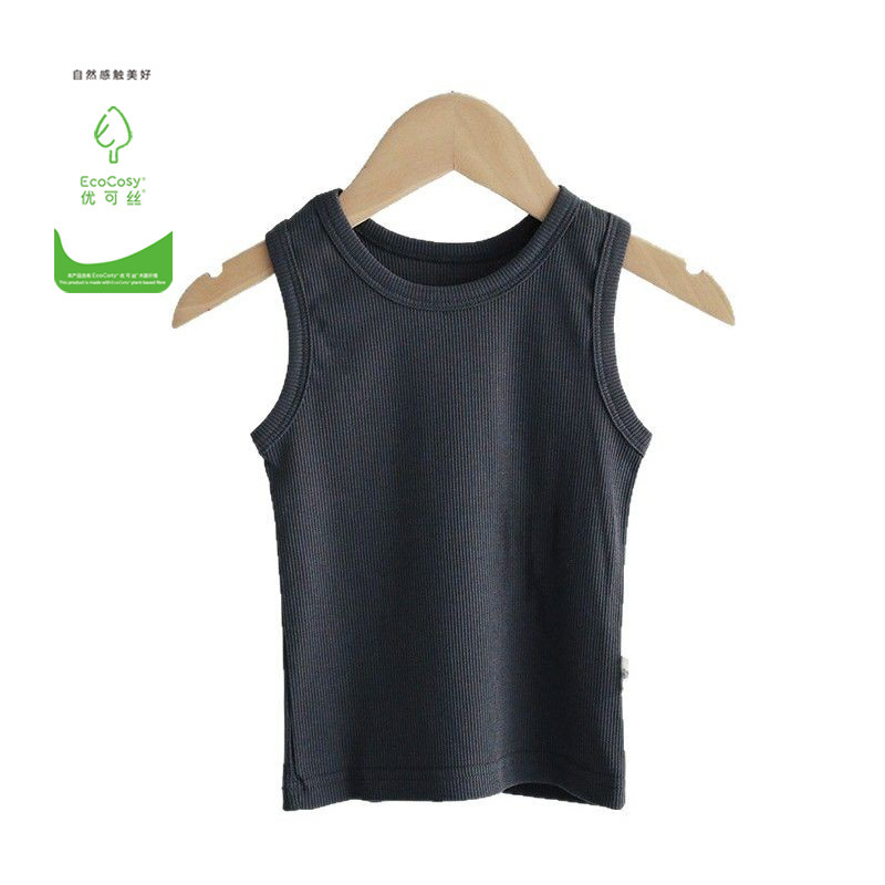 Picture of 2025 Children's Threaded Vest Youcan Silk Cotton Thin Round Neck Base Shirt Baby's Sleeveless T-shirt for Boys and Girls