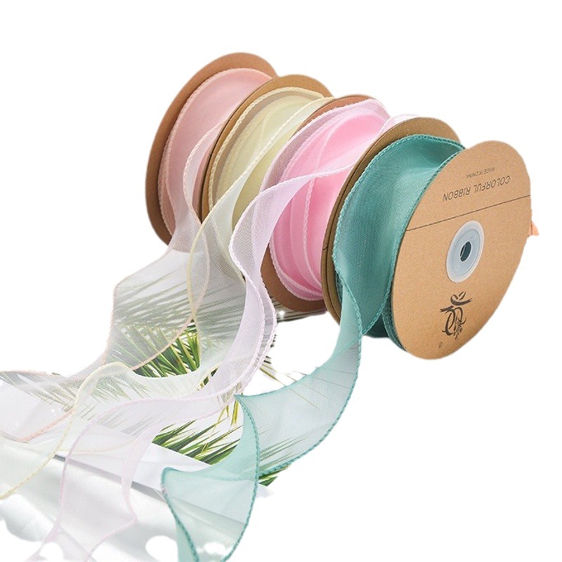 fishtail yarn ribbon flower packaging bow strap gift ribbon diy wave yarn cake decoration ribbon