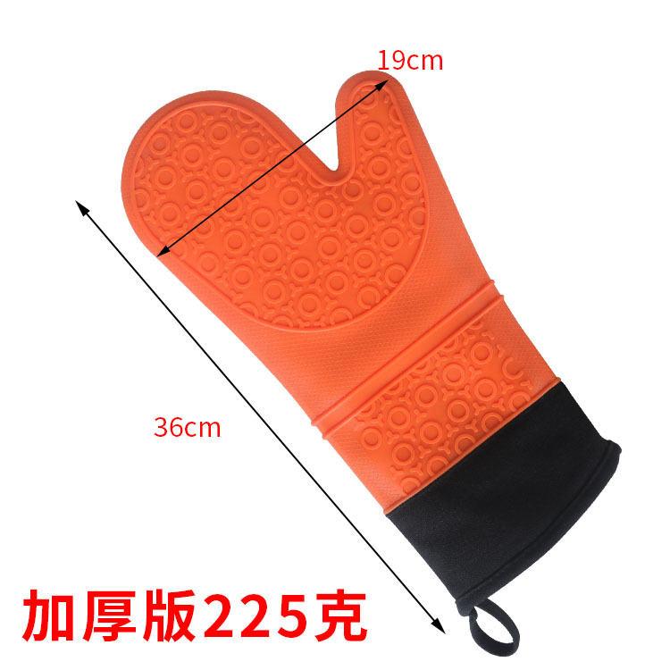 Picture of Nine Like Thickened Circle Long Cotton Silicone Cloth Gloves Microwave Oven Silicone Gloves Heat Insulation Gloves Oven Household