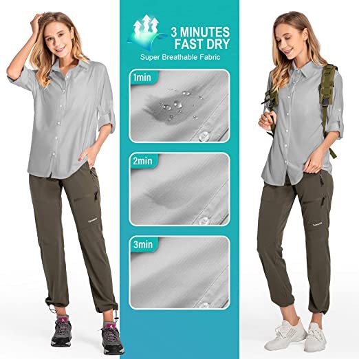 Picture of Women's Long-Sleeved Sun Protection Shirt Quick-Drying Outdoor Fishing Hiking Shirt