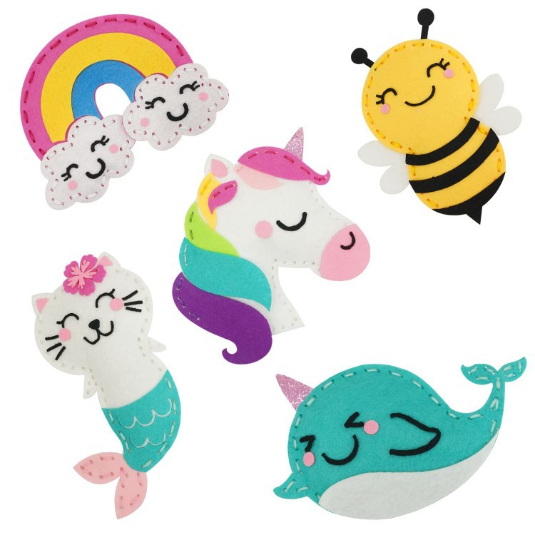 Cross-border children's hand-sewn toys DIY felt cloth creative educational toys handmade educational toys suit