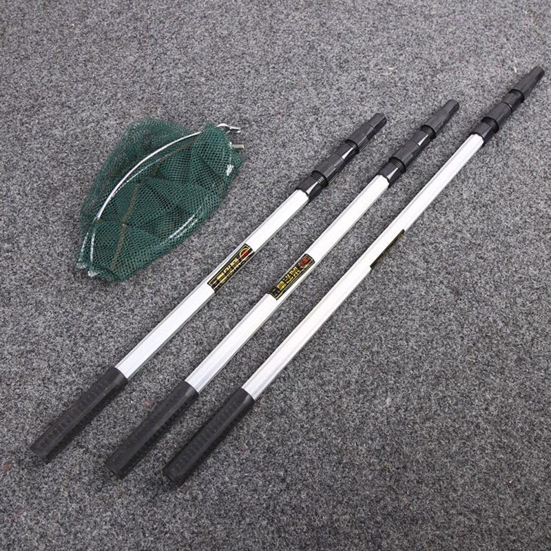Picture of Factory wholesale retractable aluminum alloy copy net dense eye copy net head folding copy net head fishing net fishing gear wholesale