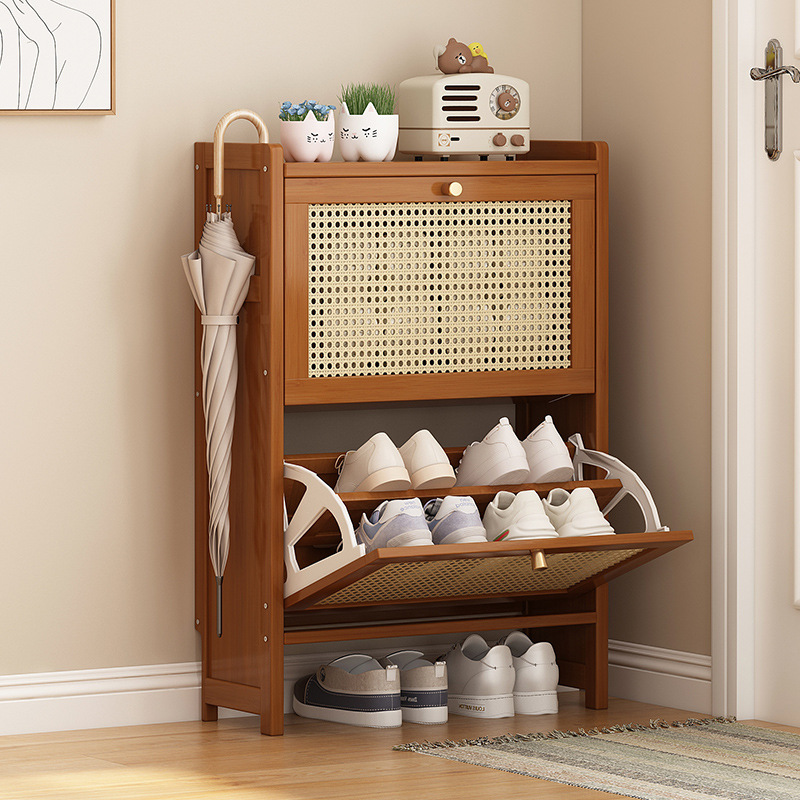 Flip Shoe Rack for Home Use, Narrow Doorway, Multi-Layer Shoe Storage, Entryway Simple Dustproof Shoe Cabinet
