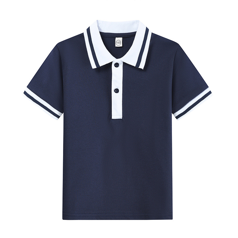 Picture of kids Children's T-shirt Long Sleeve Cotton White Lapel Polo Shirt for Boys and Girls Elementary School Students Middle and Large Children's School Uniform
