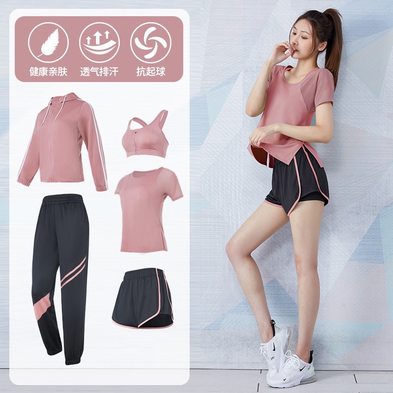Picture of Yoga Suit Women's Summer Loose Slimming Breathable Quick-drying Clothes Fitness Running Fashion Casual Professional Sportswear