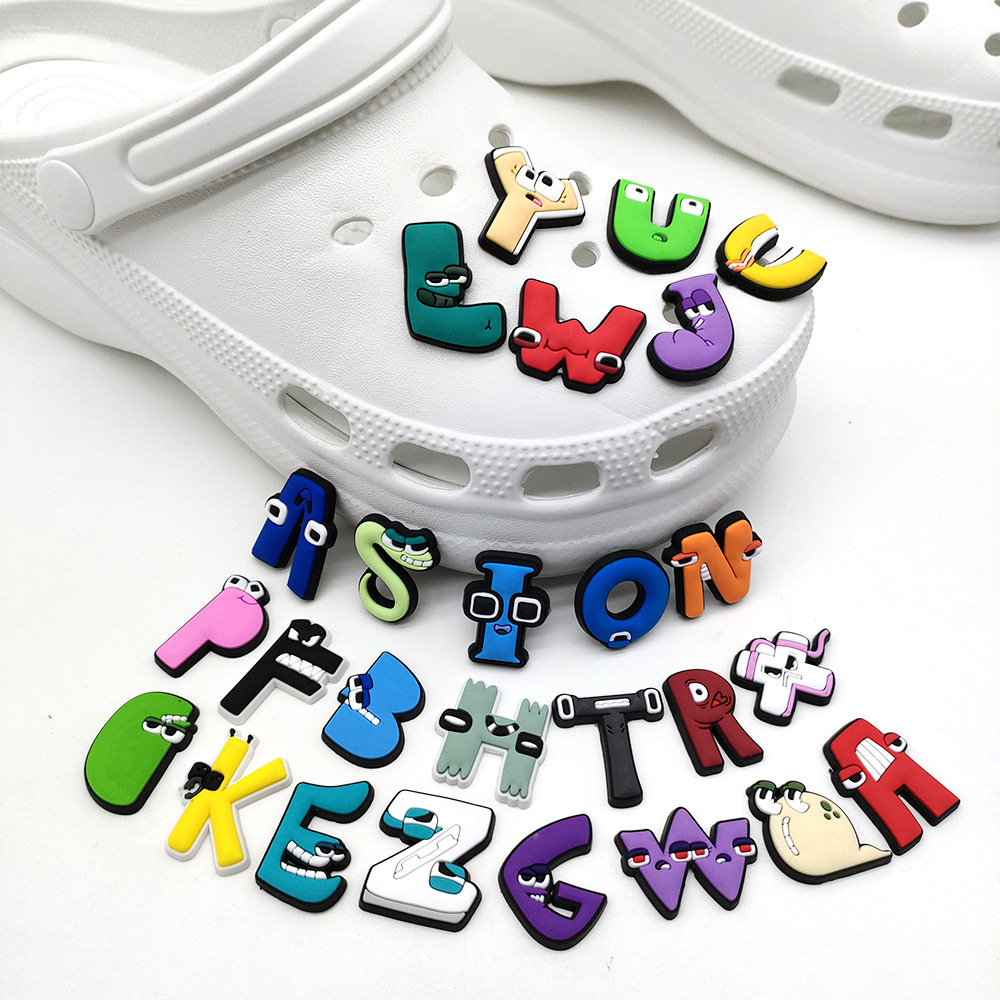Picture of suit Letter Legend Series Shoes Flower Croc Hole Shoes Decorative Buckle Shoes Flower Shoe Buckle